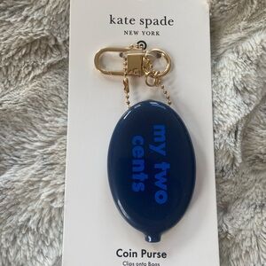 Kate Spade X Target Blue ‘My Two Cents’ Coin Purse Clip.